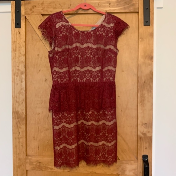 Anthropologie Maeve Else Lace Peplum Dress - Picture 5 of 5